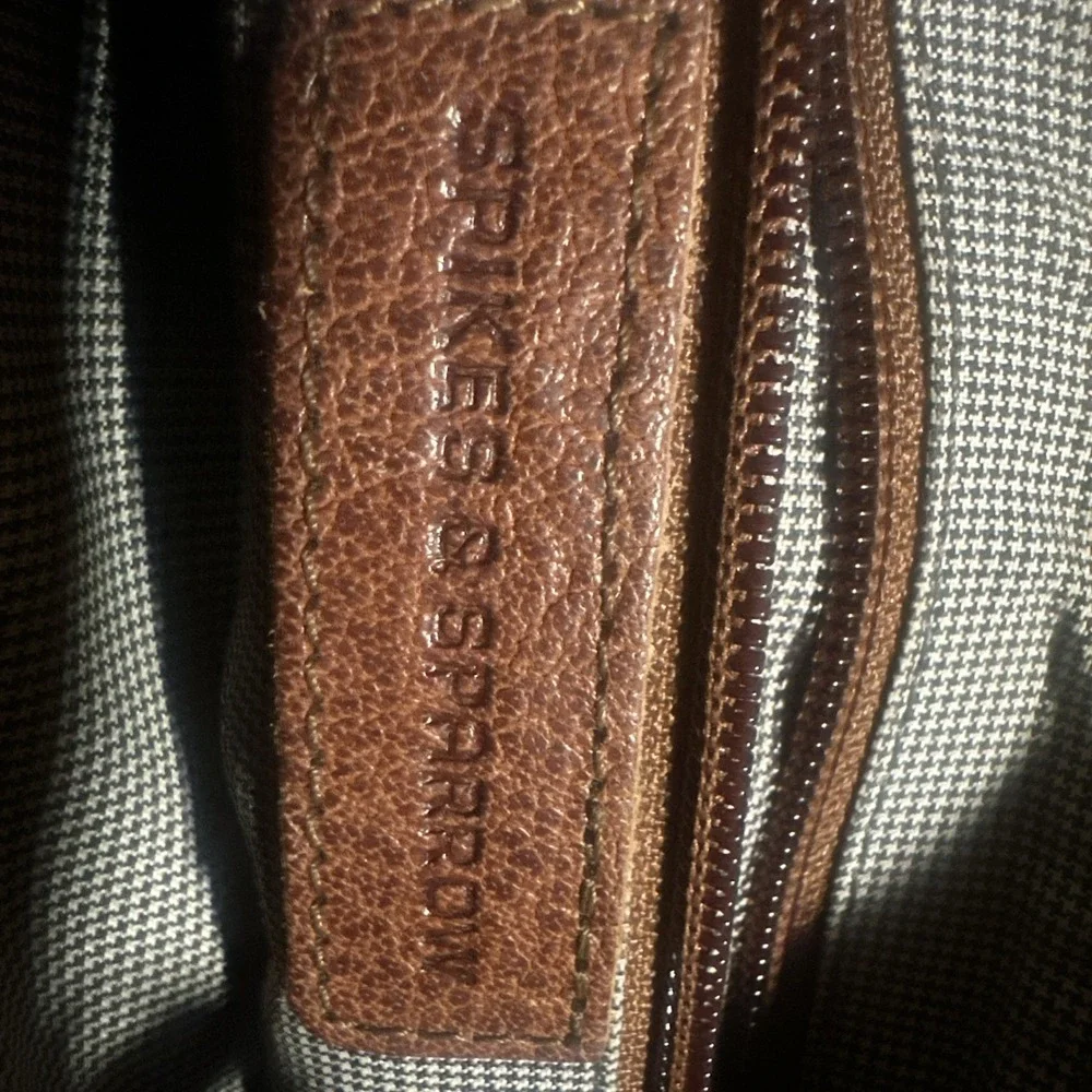 Spikes & Sparrow Brown Leather Crossbody Bag Messenger Small Cognac Distressed
